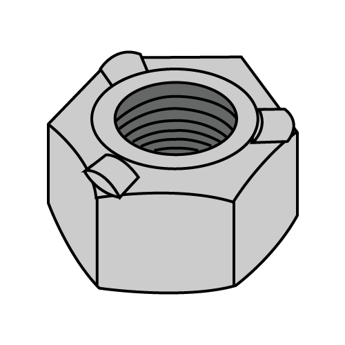 Hex Weld Nuts - 3 Projections - 18-8 Stainless Steel