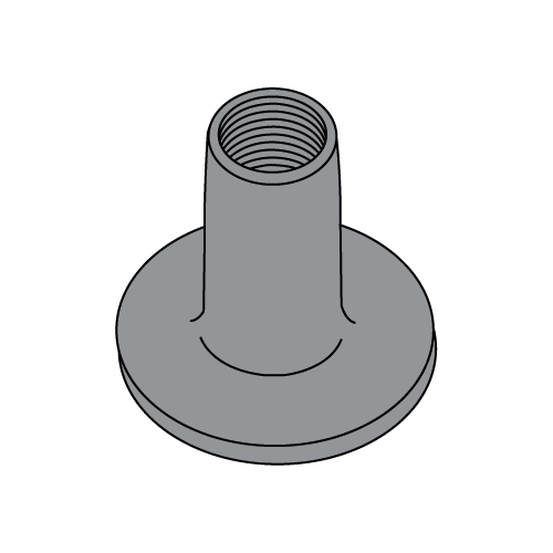 Weld Nuts - Round Base - 0.562" Base - Plain Finish