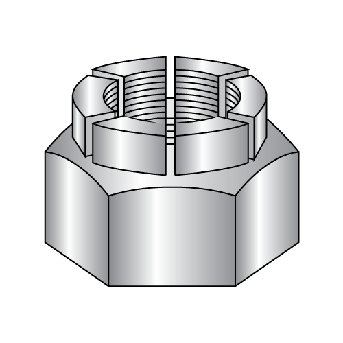 Flex Type Hex Lock Nut  - Light Hex - Full Height - 18-8 Stainless