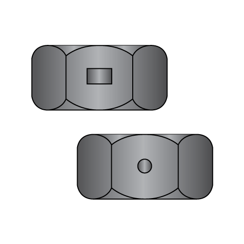 Two Way Reversible Lock Nuts - Finished Pattern - Black Oxide