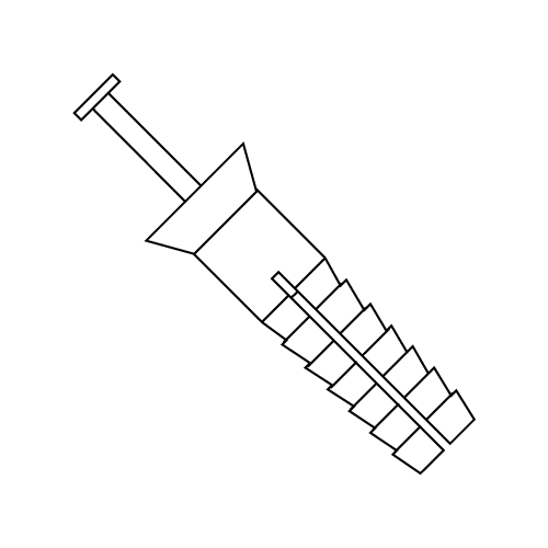 Drive Pin Rivets - White Nylon Plastic w/Plastic Pin