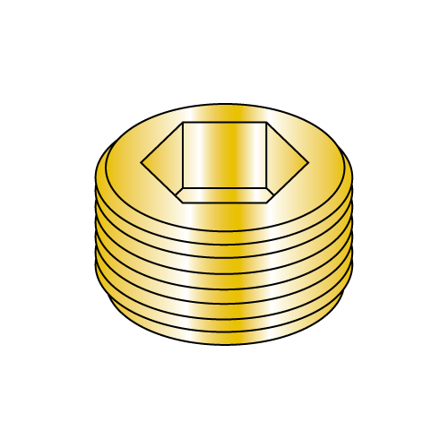 American Sockets® - Dry Seal - Socket Pipe Plug - 3/4" Taper - Brass