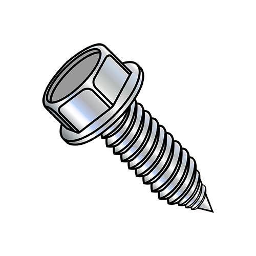 Unslotted - Hex Washer - High Head - Self Piercing Screws - Zinc