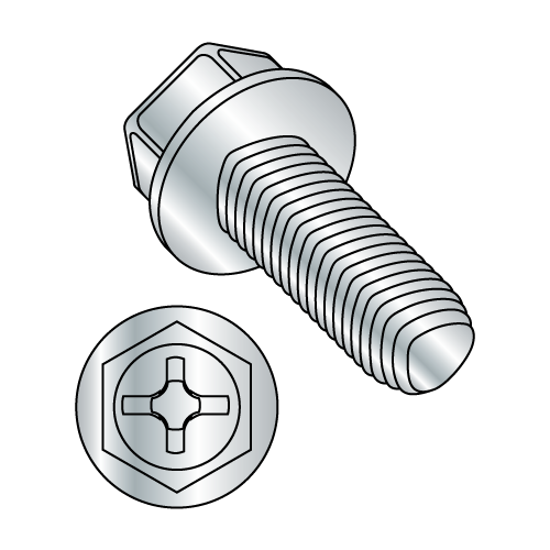 Hex Washer - Phillips - Alternatives to Taptite® Thread Rolling Screws* - Zinc