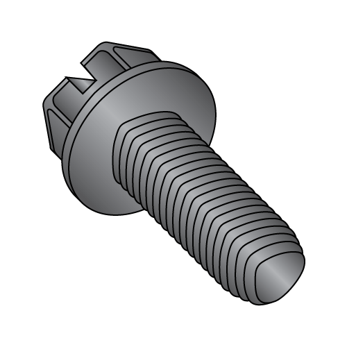 Hex Washer - Slotted - Alternatives to Taptite® Thread Rolling Screws* - Black Oxide