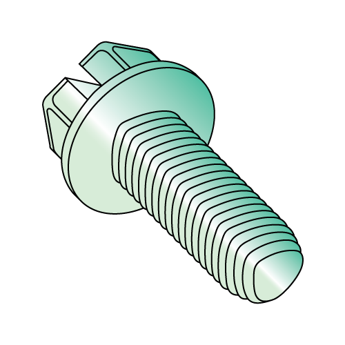 Hex Washer - Slotted - Alternatives to Taptite® Thread Rolling Screws* - Zinc - Green