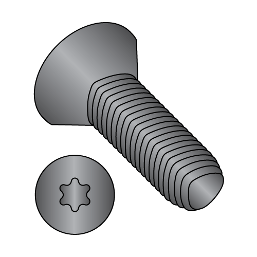Flat - Six Lobe - General Alternatives to Taptite® Thread Rolling Screws* - Black Oxide