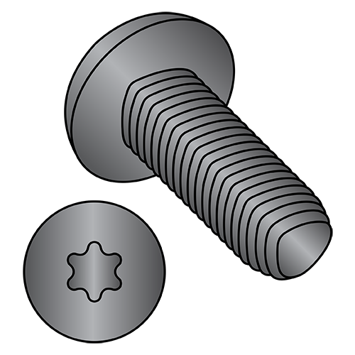 Pan - Six Lobe - Alternatives to Taptite® Thread Rolling Screws* - Black Zinc