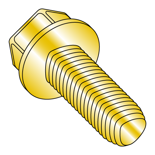 Hex Washer - Unslotted - Generic Alternatives to Taptite® Thread Rolling Screws* - RoHS - Zinc - Yellow - Wax