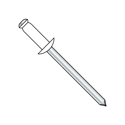 Dome Head - Blind Rivets - Steel to Steel - White Body