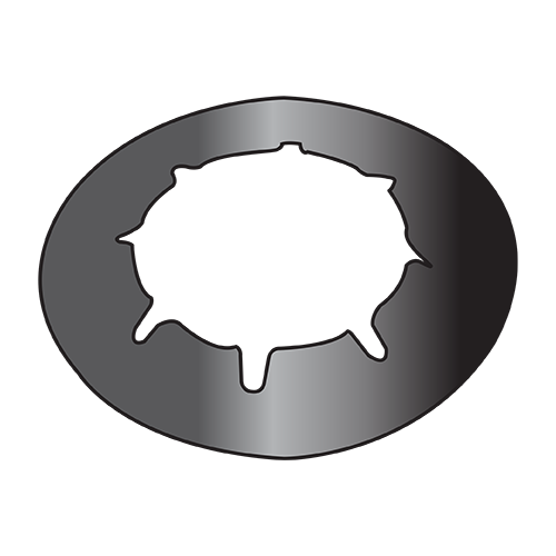 Round - Stud Receivers - Push On Nuts - Black Phosphate