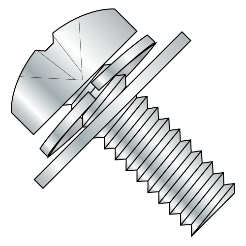 Pan - Phillips - SEMS - Split Lock & Regular Flat Washers - Zinc