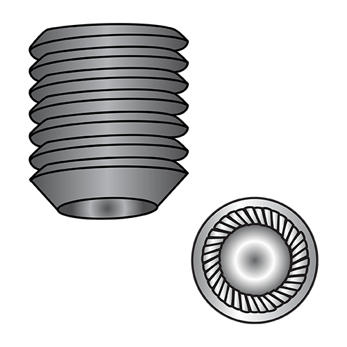 Socket Set Screws - Knurl Cup Point - Metric