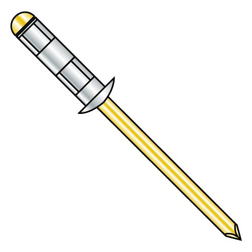 Multi-Grip Rivets - Dome Head - Steel Body-Yellow Steel Mandrel