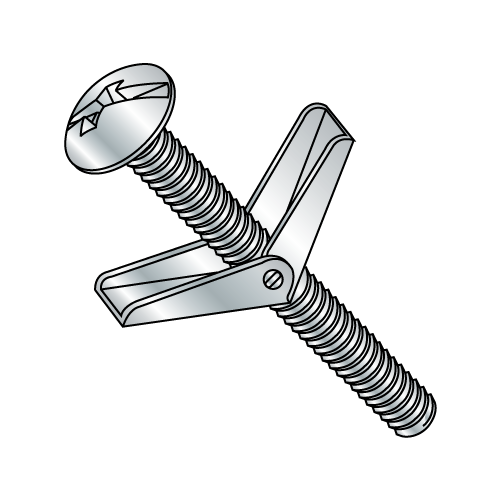 Combination Mushroom Head - Toggle Bolt - Zinc Plated