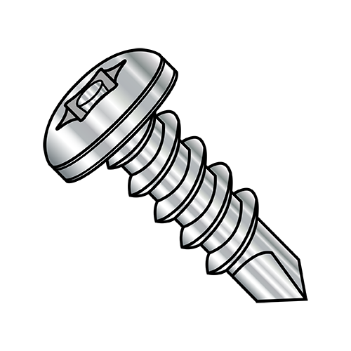 1/4-14X2 Pan - Six-Lobe Pin-In - Self Drilling Screws - 410