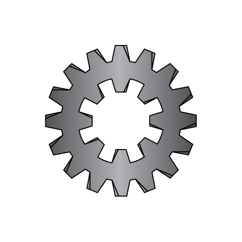 Combination Tooth - Lock Washer - Black Oxide