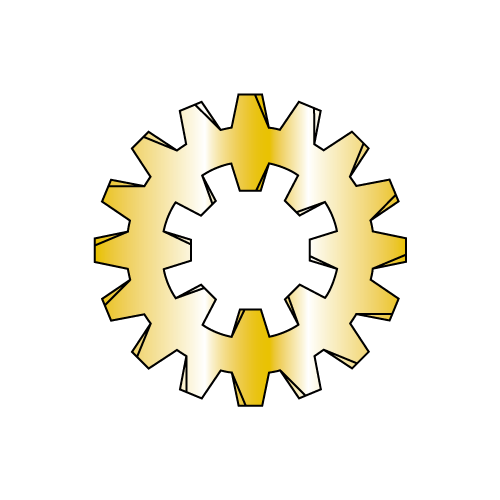 Combination Tooth - Lock Washers - Zinc Yellow