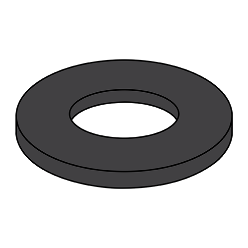Standard Flat Washers - Black NYLON