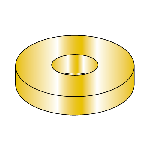 Thru-Hardened Flat Washers USS - Zinc Yellow