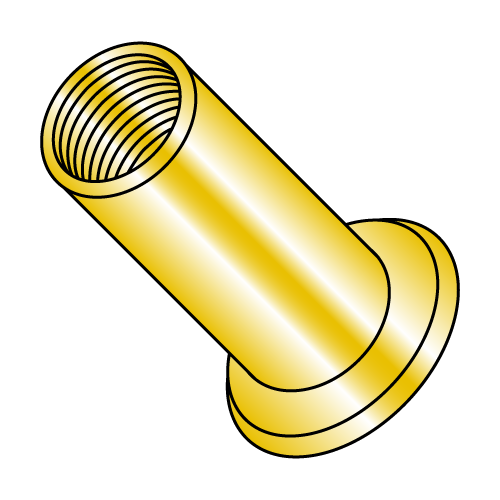 Blind Threaded Inserts - Steel Zinc Yellow Rivet Nuts (Metric)
