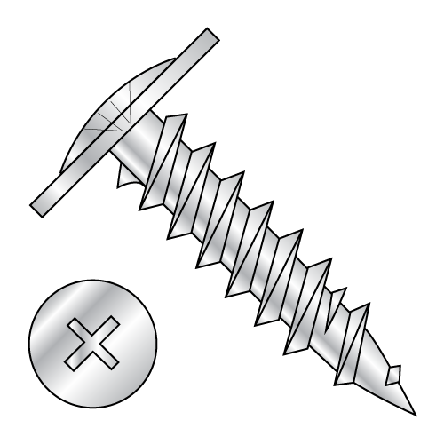 Modified Truss Phillips - Drywall Screws - Zinc