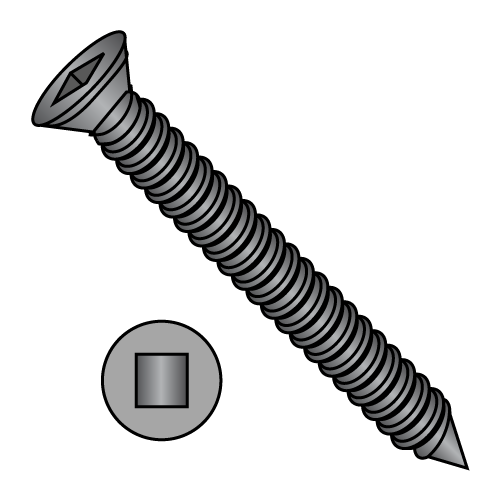 Square Trim - Drywall Screws - Sharp Point - Black Phosphate