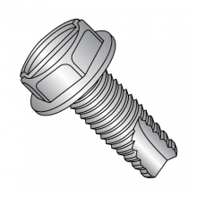Hex Washer - Slotted - Type 23 - Thread Cutting Screws - 18-8 Stainless