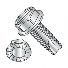 Serrated Hex Washer - Slotted - Type 23 - Thread Cutting Screws - Zinc