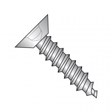 Flat - Square Recess - Undercut - Type AB - Self Tapping Screws - 18-8 Stainless