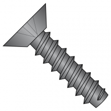 Flat - Undercut - Phillips - Type B - Self Tapping Screws - Black Zinc