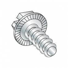 Serrated Hex Washer - Slotted - Type B - Self Tapping Screws - Zinc