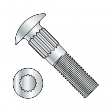 Ribbed Neck - Carriage Bolts - Low Carbon - Fully Threaded - Zinc