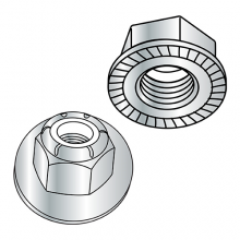 DIN 6926 - Serrated - Nylon Insert Flange Stop Nuts - A2 Stainless