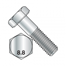 DIN 931 - Hex Cap Bolts - Partial Thread - Class 8.8 - Zinc