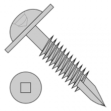 Round Washer - Square Recess - Type 17 Point - Pocket Hole - Face Framing Screws - Fine Thread - Plain