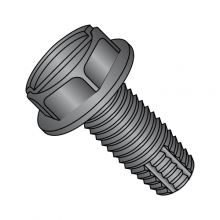 Hex Washer - Slotted - Type F - Thread Cutting Screws - Black Oxide