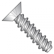 Flat - Undercut - Phillips - High-Low - Self Tapping Screws - 18-8 Stainless