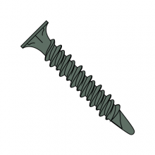Wafer - Phillips - High Low - Self Drilling Screws / Spade Point - Green Ceramic