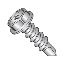 Hex Washer - Phillips - Self Drilling Screws - 18-8 Stainless