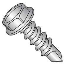 Unslotted -Hex Washer - Self Drilling Screws - #2 Point - Silver Ruspert