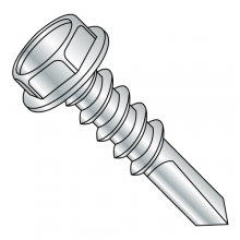 #5 Point - Hex Washer - Unslotted - Self Drilling Screws with Self Tapping Screw Threads