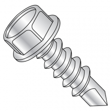 Hex Washer - Unslotted - High Head - Self Drilling Screws - Zinc