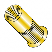 Blind Threaded Inserts - Small Head Ribbed - Zinc Yellow (Metric)