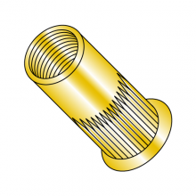 Blind Threaded Inserts - Small Head Ribbed - Zinc Yellow