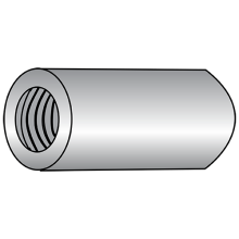 Metric Type-9070 Round Coupling Nuts - A2 Stainless