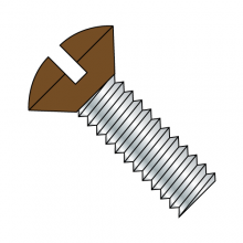 Oval Slotted - Machine Screws - Brown Painted Head - Zinc