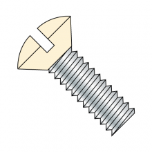 Oval Slotted - Machine Screws - Ivory Painted Head - Zinc