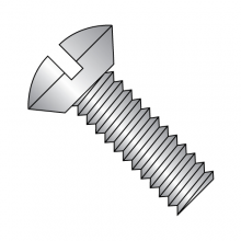 Oval - Undercut - Slotted - Machine Screws - 18-8 Stainless