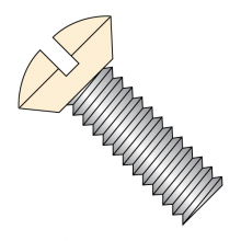 Oval - Undercut - Slotted - Machine Screws  - Ivory Painted Head - Zinc